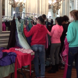 Girls from the local community shop for their perfect prom dress.