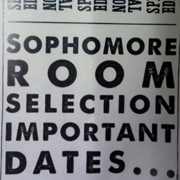 Sophomore Room Selection: Stressful or Successful?